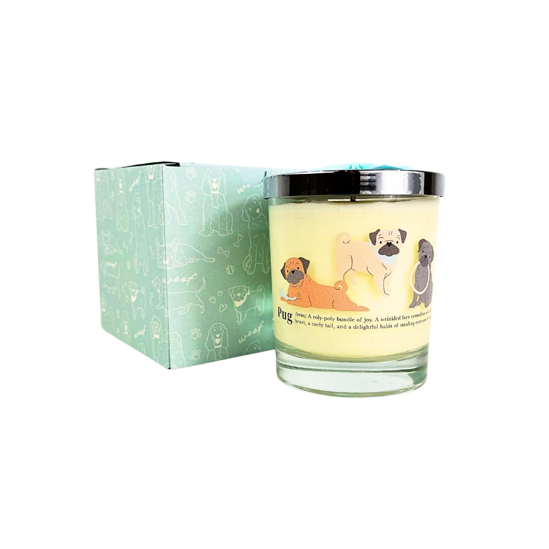 Cute Pug Luxury Candle