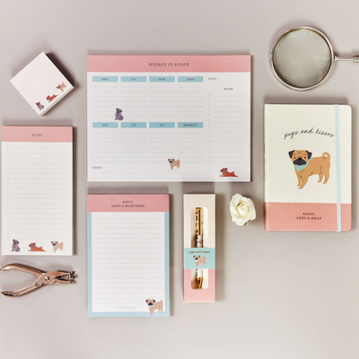 Paws 'n' Plan French Bulldog 7 Piece Stationery Gift Set