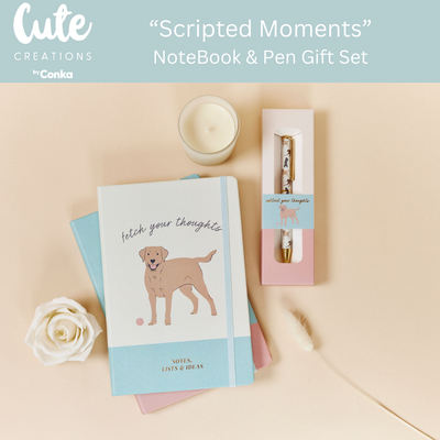 Labrador 'Scripted Moments' Gift Set - Notebook & Pen