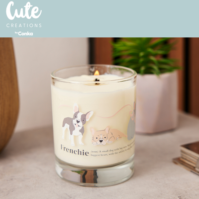 French Bulldog 'Relax & Paws' Blanket & Candle Gift Set