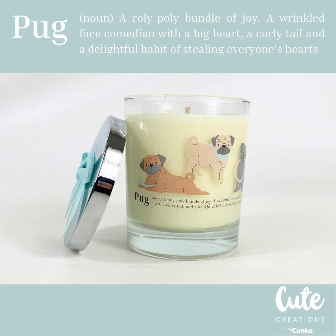 Cute Pug Luxury Candle