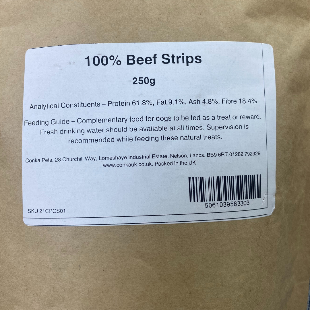 100% Natural Beef Dog Chews
