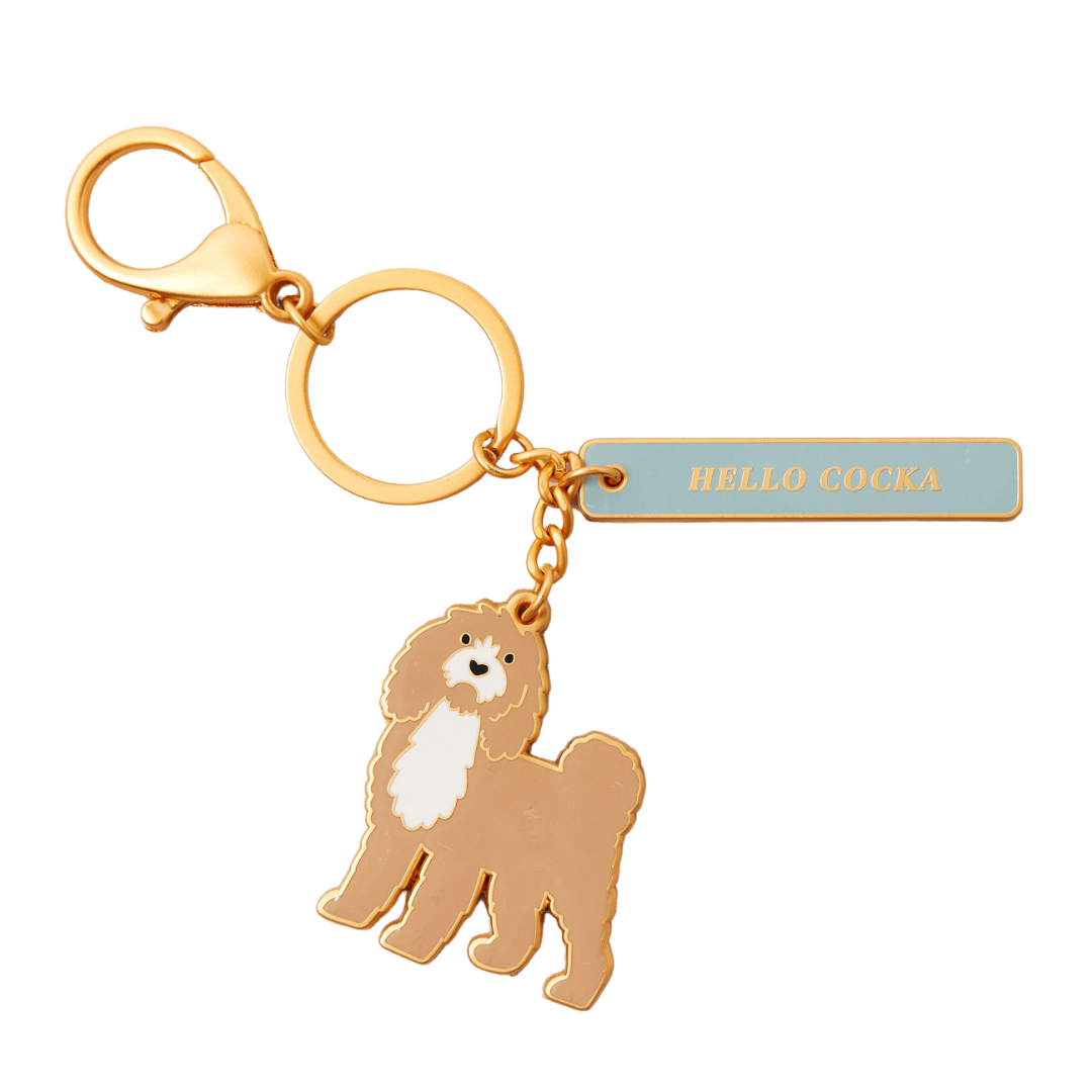 Cockapoo "Hello Cocka" Keyring