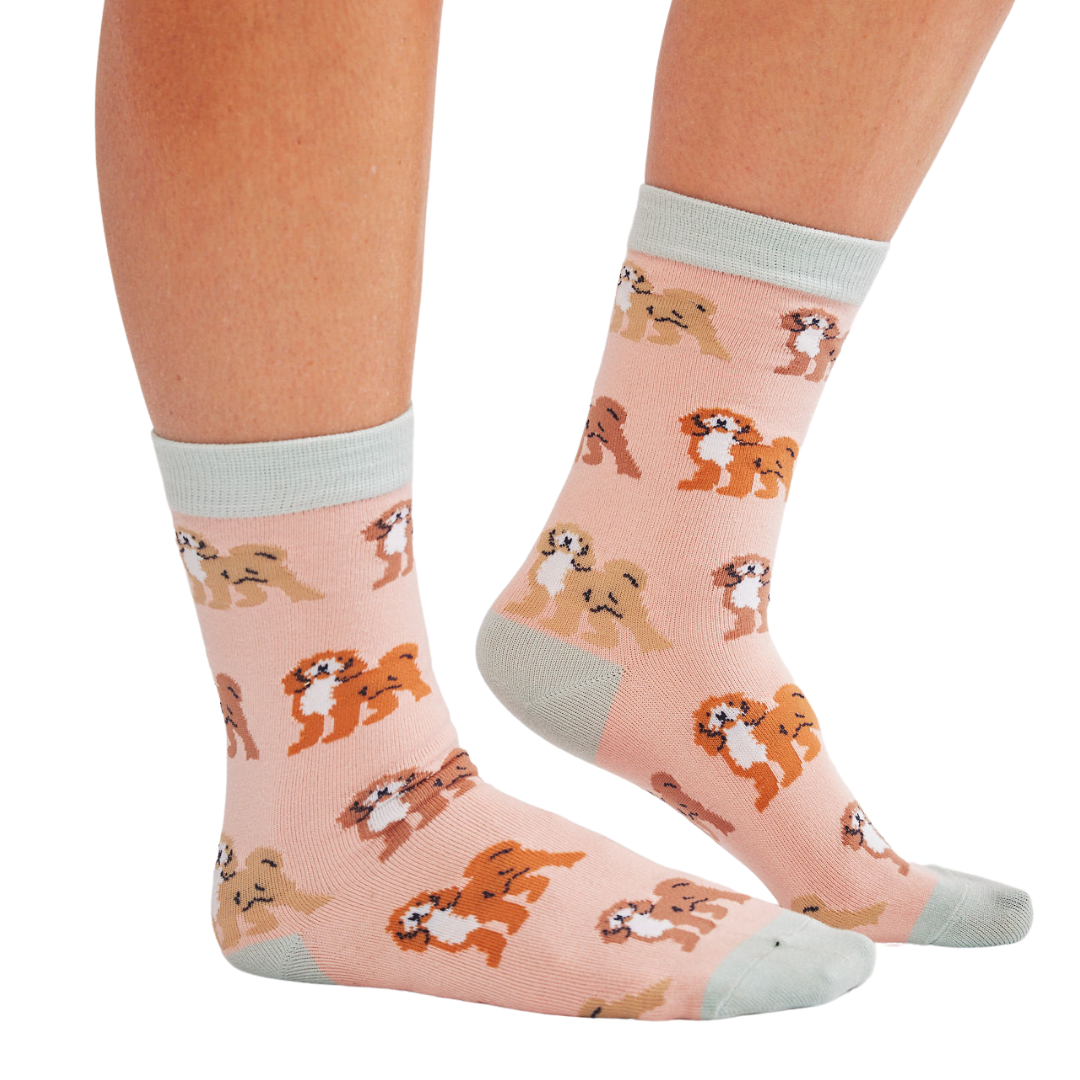 Bamboo Socks with Cockapoo Dog Design