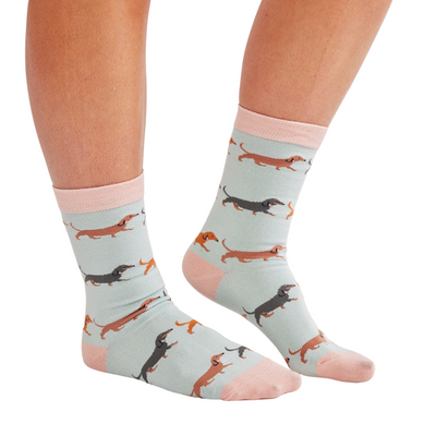 Bamboo Socks with Dachshund Dog Design