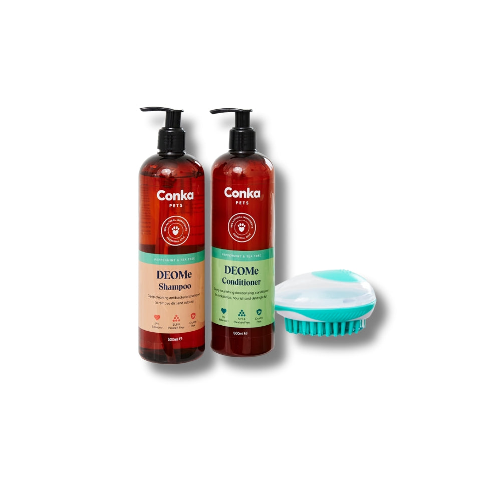 DeoMe Shampoo & Conditioner with FREE Bath & Groom Brush