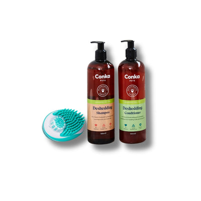 Deshedding Shampoo & Conditioner with FREE Bath & Groom Brush