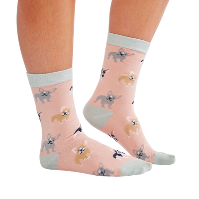 Bamboo Socks with French Bulldog Dog Design