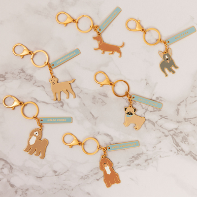 Pug "Pugs & Kisses " Keyring