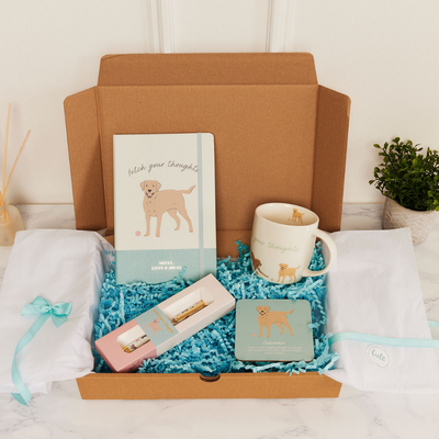 Labrador 'Mindful Moments' Gift Set - Mug, Coaster, Notebook & Pen