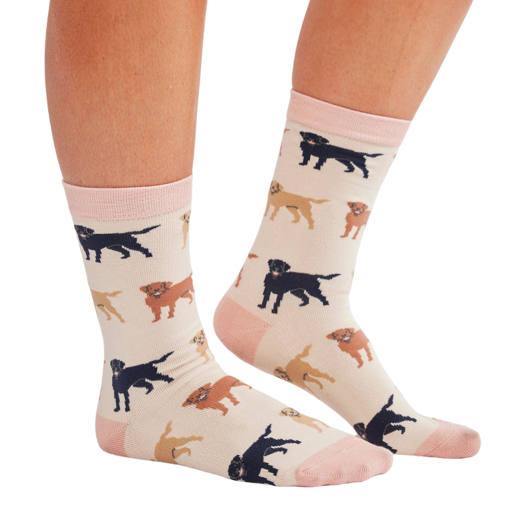 Bamboo Socks with Labrador Dog Design