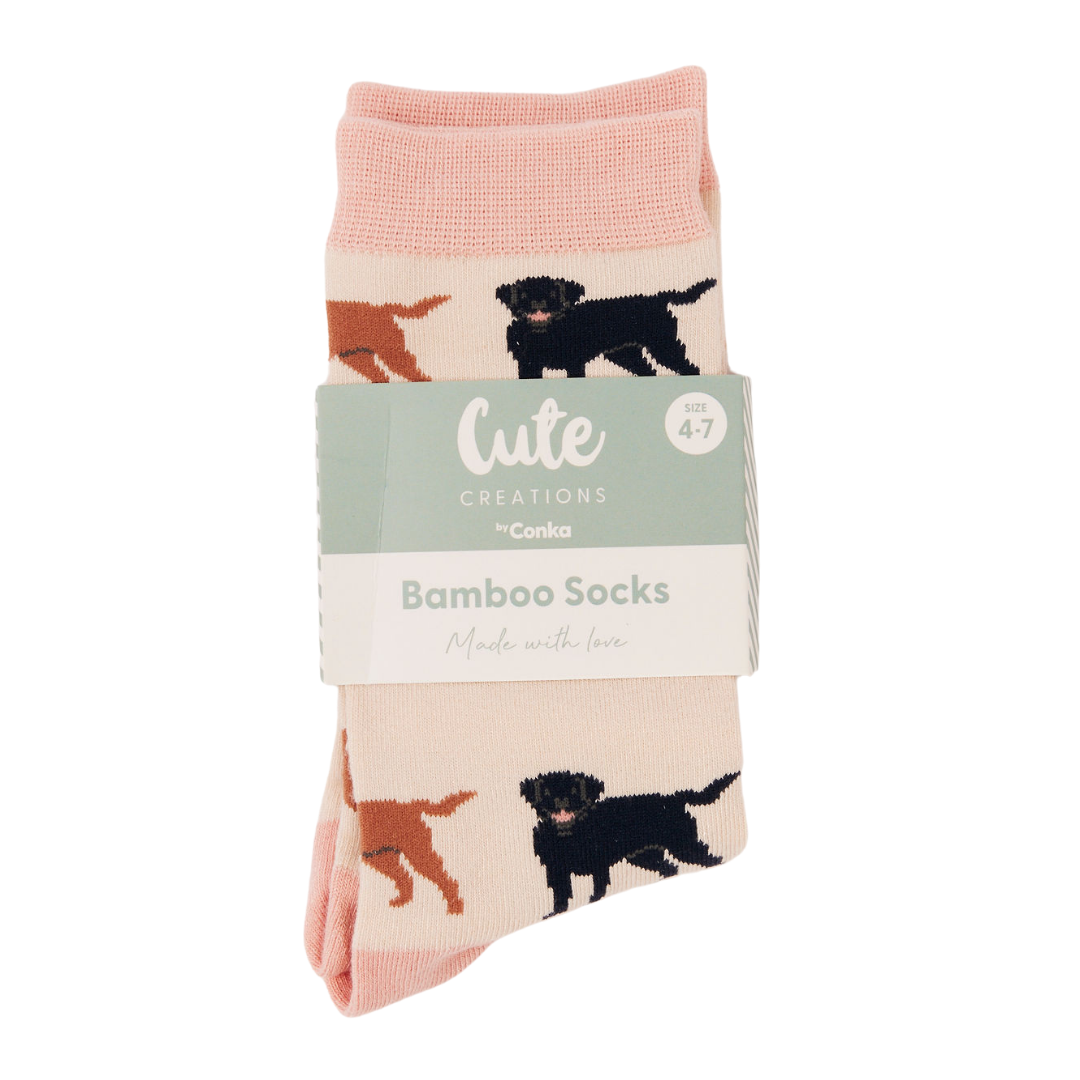 Bamboo Socks with Labrador Dog Design