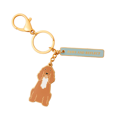 Spaniel "Paws & Reflect" Keyring