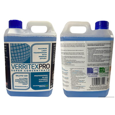 Verritex Pro Professional Glass Cleaner Concentrate 2.5 ltr